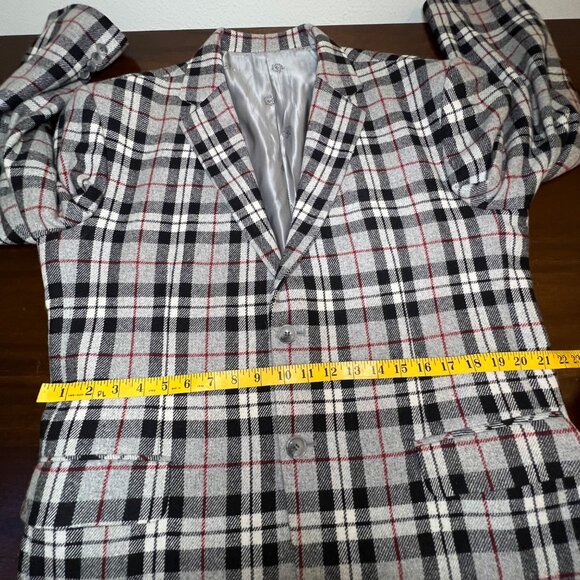 Hand Made Jeff Spencer Academia Professor Plaid Tartan Blazer Indie Statement 46 - Picture 5 of 11